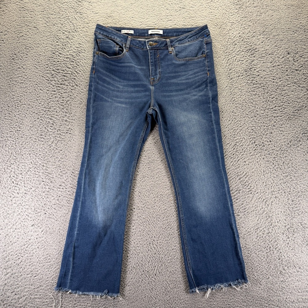 Vigoss Jagger Jeans Womens 31x27 Blue Denim Bootcut Leg Workwear Faded Travel